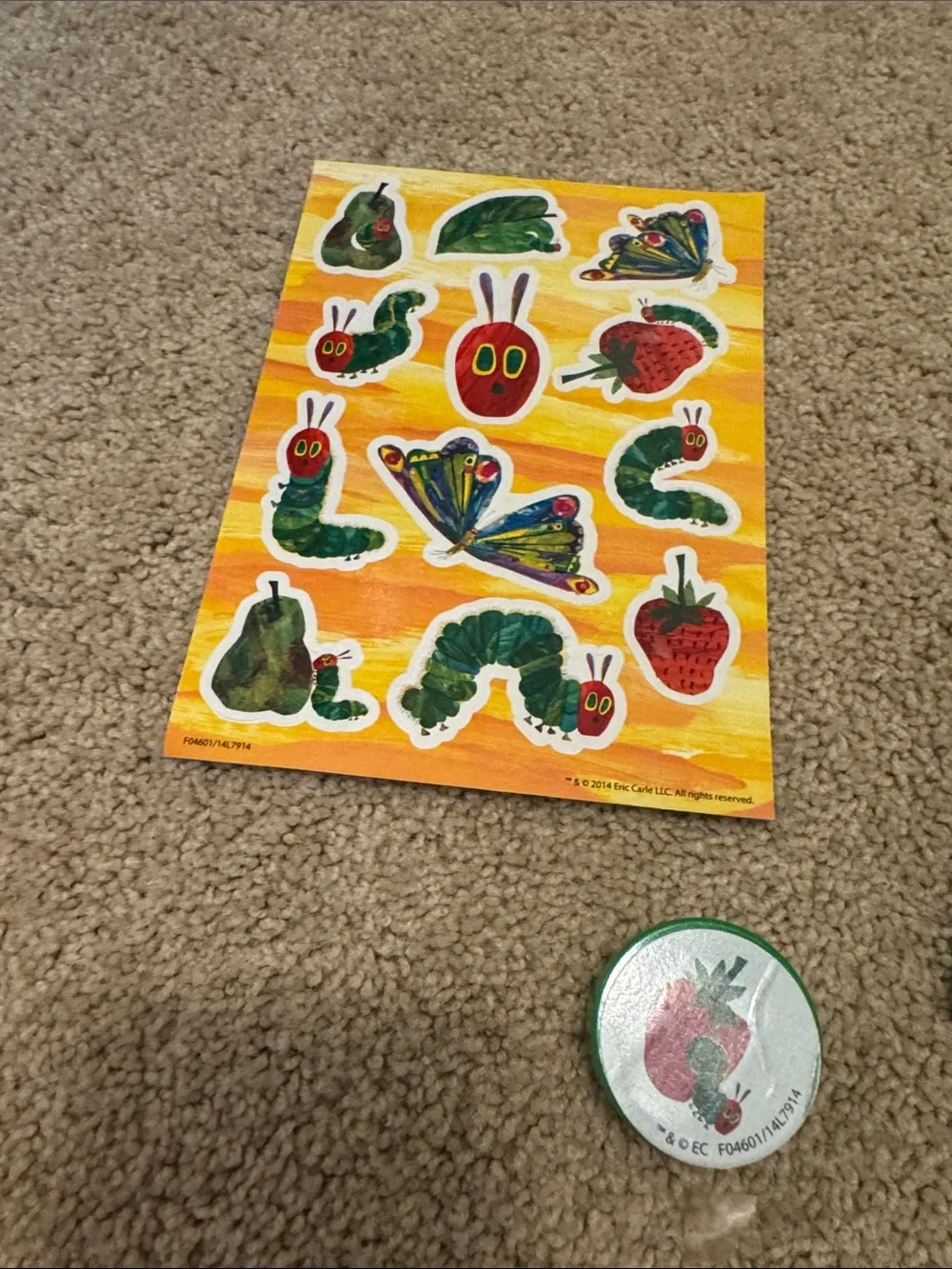 Eric Carle Teal Reusable Tote Bag with Matching Stationery Set